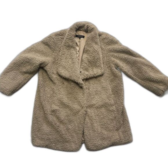 Women's Kenneth Cole Monkey Soft COZY Textured Faux Fur Coat PLUS SIZE 2X - Picture 2 of 9